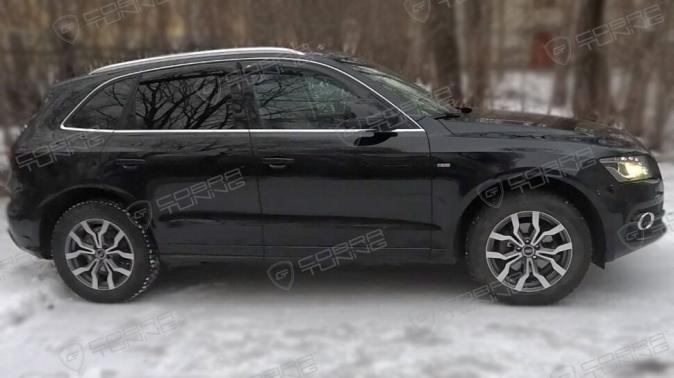 Дефлекторы окон (ветровики) Audi Q5 5d (8R) 2008-2012; 2012 (Ауди Ку5) Кобра Тюнинг