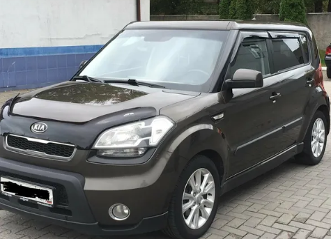 Дефлектор капота (мухобойка) KIA Soul с 2011–2013 г.в. (Киа Соул) Вип Тюнинг