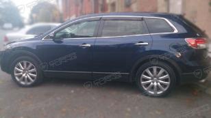 Дефлекторы окон (ветровики) Mazda CX9 2007-2016 (Мазда СХ9) Кобра Тюнинг