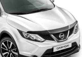 Дефлектор капота (мухобойка) Nissan Qashqai 2014- (Ниссан Кашкай) SIM